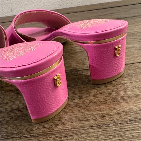 NIB [Vince Camuto] Linanna Block Heel Slip-On Sandals in Lotus Pink Women's 6.5 - Picture 8 of 13